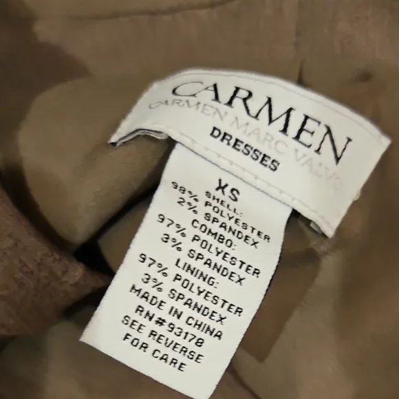 Carmen Marc Valvo Tan Dress - Picture 6 of 6